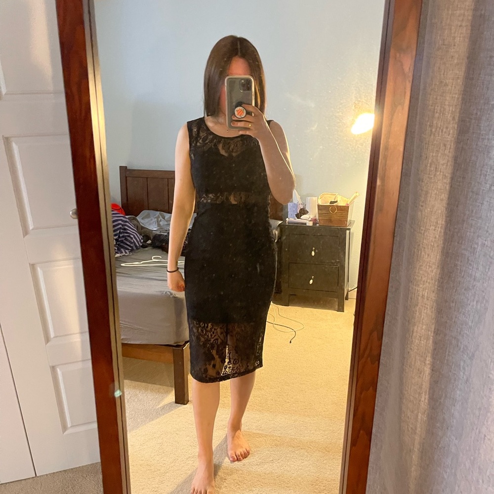 Black lace dress